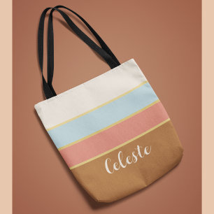 Personalisierte elegante Namens-Sommer-Gestreifte- Tasche