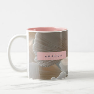 Personalisierte Elegante Neutrale Ginkgoblätter Zweifarbige Tasse
