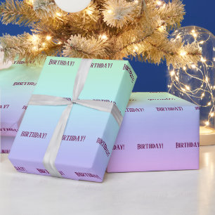 Personalisierte Elegante Regenbogenstreifen 40. Ge Geschenkpapier