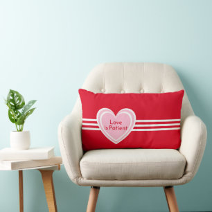 Personalisierte elegante rosa Liebe Lendenkissen
