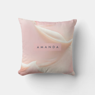 Personalisierte Elegante Sanfte Rosa Satin Abstrak Kissen