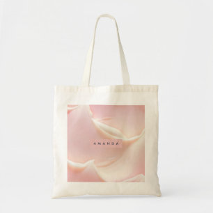 Personalisierte Elegante Sanfte Rosa Satin Abstrak Tragetasche