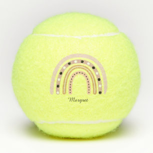 Personalisierte elegante Schrift Name Groovy Regen Tennisbälle