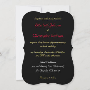 Personalisierte elegante schwarze Gold-Silber-Hoch Einladung