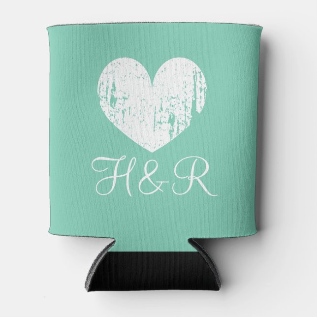 Personalisierte, elegante und grüne Hochzeit kann  Dosenkühler (Vorderseite)
