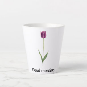 Personalisierte elegante violette Tulpe Milchtasse