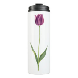 Personalisierte elegante violette Tulpe Thermosbecher