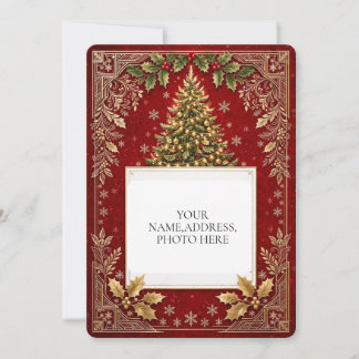 Personalisierte elegante Weihnachtsgrüße Einladung