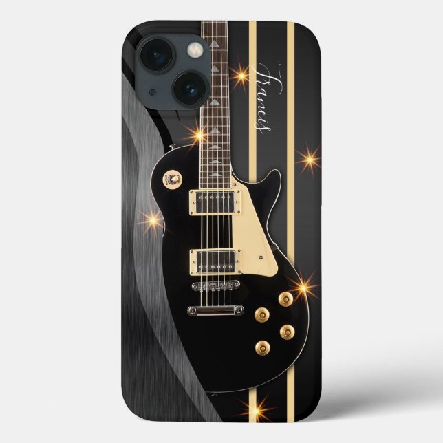 Personalisierte elektrische Gitarre mit Individuel Case-Mate iPhone Hülle (Rückseite)