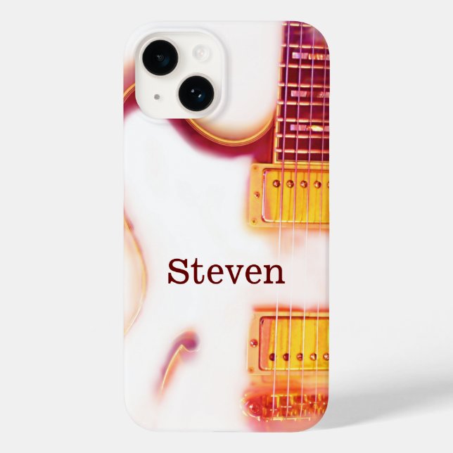 Personalisierte Elektrogitarre Case-Mate iPhone 14 Hülle (Rückseite)
