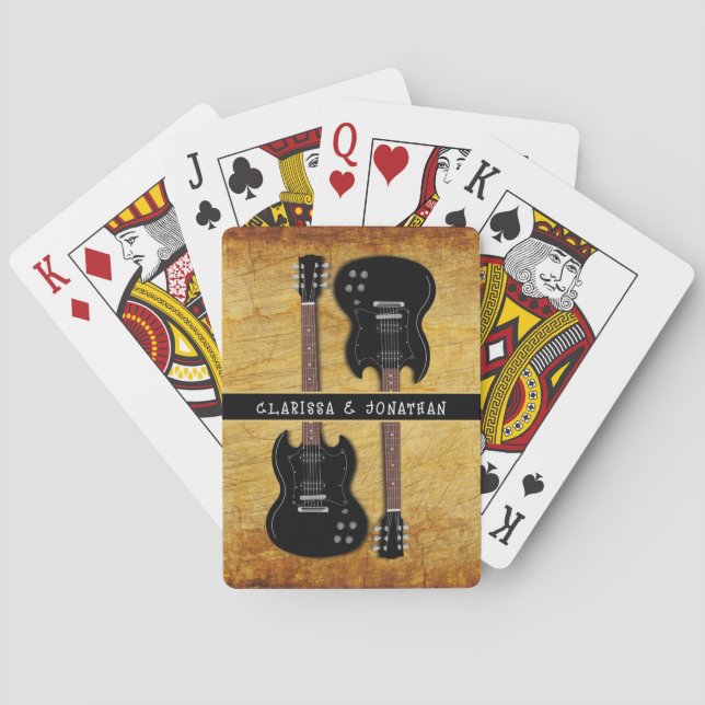 Personalisierte Elektrogitarren Spielkarten (Rückseite)
