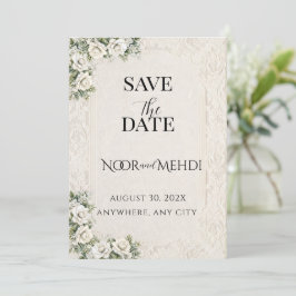 Personalisierte Elfenblüten-Islamische Hochzeit Save The Date