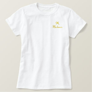 Personalisierte Embroidermonogramm und Name Besticktes T-Shirt