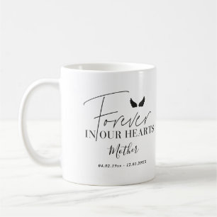 Personalisierte Engelsflügel Gedächtnisfeier Fot Kaffeetasse