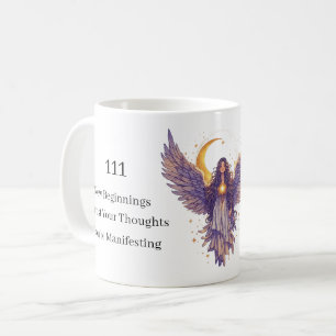 Personalisierte Engelszahl der himmlischen Kunst Kaffeetasse
