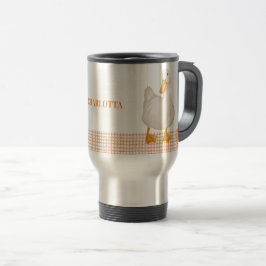Personalisierte Ente – Süßes Farmtier-Design  Reisebecher