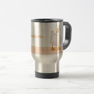Personalisierte Ente – Süßes Farmtier-Design Reisebecher