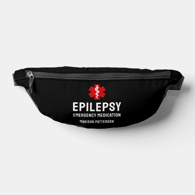 Personalisierte Epilepsie-Notfall-Essentials Bauchtasche (Ablage )