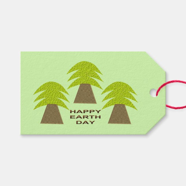 Personalisierte Erdbaume Geschenkanhänger (Vorderseite (Horizontal))