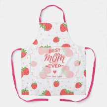 Personalisierte Erdbeer-Mama-Schürze