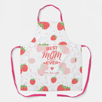Personalisierte Erdbeer-Mama-Schürze Schürze