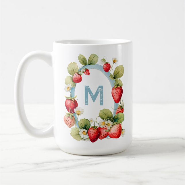 Personalisierte Erdbeere Kaffeetasse (Links)