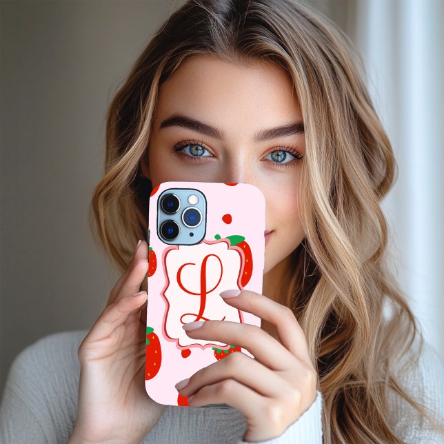 Personalisierte Erdbeeren iPhone-Hülle  Case-Mate iPhone 14 Hülle (Personalized strawberry iPhone Case.)
