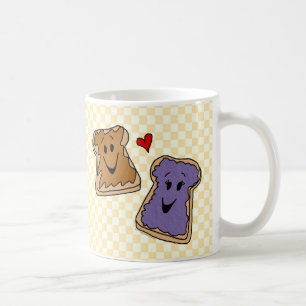 Personalisierte Erdnussbutter und Kaffeetasse