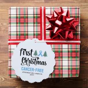Personalisierte ERSTE CHRISTMAS Prostatakrebs kost Ornament Karte