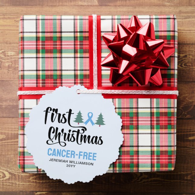 Personalisierte ERSTE CHRISTMAS Prostatakrebs kost Ornament Karte (Insitu (Geschenk))