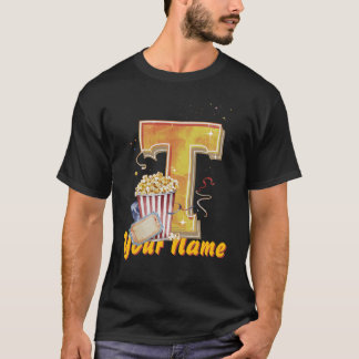 Personalisierte erste T Popcorn Tickets filmisch T-Shirt