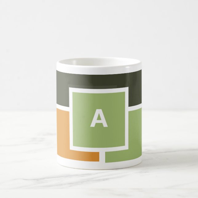 Personalisierte erste Tasse - Moderne Farbblock-De (Mittel)