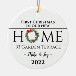 Personalisierte erste Weihnachten auf unserer neue Keramik Ornament