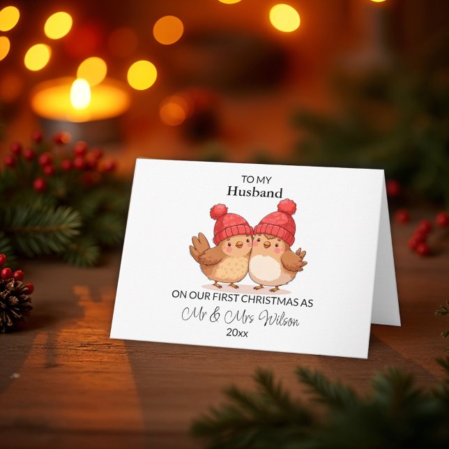 Personalisierte Erste Weihnachten Verheiratet Karte (Von Creator hochgeladen)