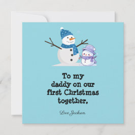 Personalisierte Erste Weihnachtskarte für New Dad Einladung