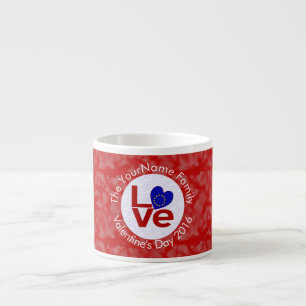 Personalisierte EU-Flagge LOVE Herz-Flagge  Espressotasse