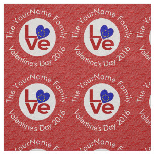 Personalisierte EU-Flagge LOVE Herz-Flagge Stoff
