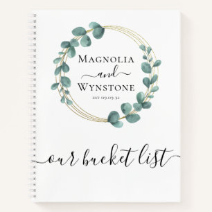 Personalisierte Eukalyptus Gold-Folie Notizbuch