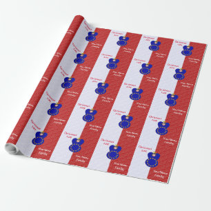 Personalisierte Europäische Union Engel Schwarze H Geschenkpapier