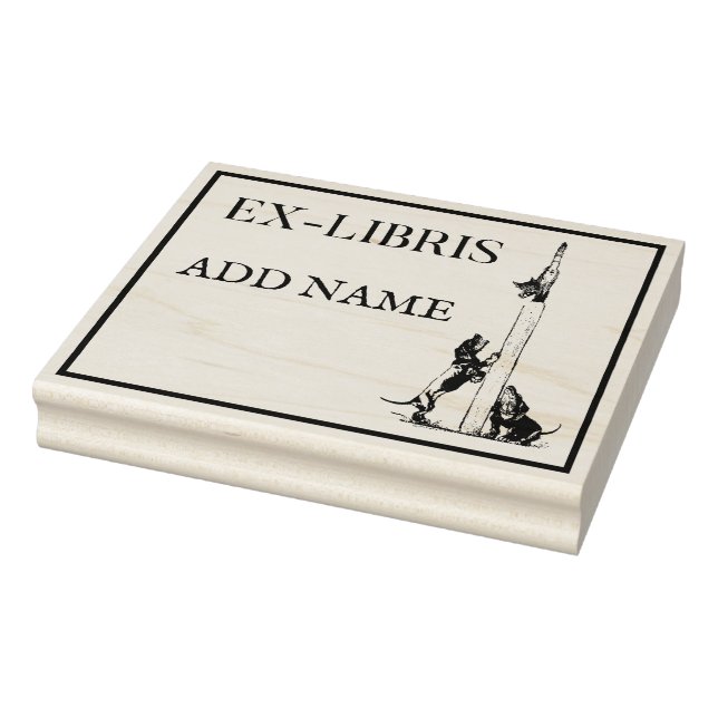 Personalisierte Ex-Libris-Ahorn-Briefmarke Gummistempel (Stempel)