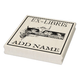 Personalisierte Ex-Libris-Ahorn-Briefmarke Gummistempel