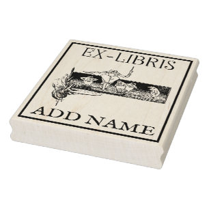 Personalisierte Ex-Libris-Ahorn-Briefmarke Gummistempel
