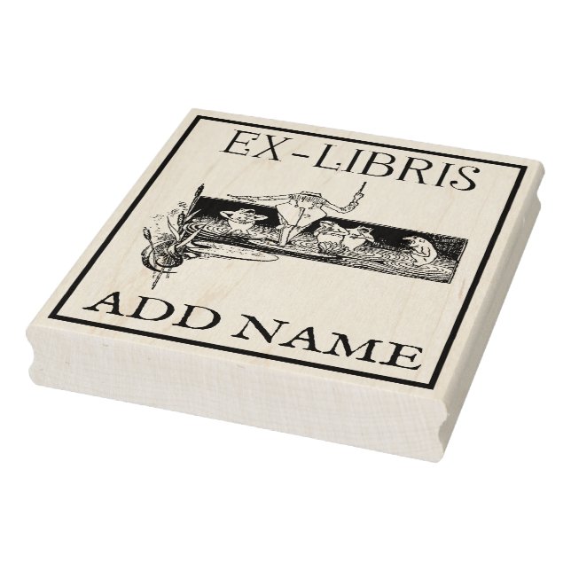 Personalisierte Ex-Libris-Ahorn-Briefmarke Gummistempel (Stempel)