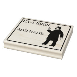 Personalisierte Ex-Libris-Ahorn-Briefmarke Gummistempel
