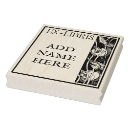 Personalisierte Ex-Libris-Ahorn-Briefmarke Gummistempel