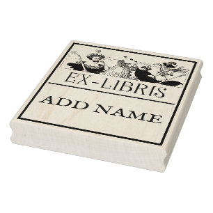 Personalisierte Ex-Libris-Ahorn-Briefmarke Gummistempel