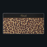 Personalisierte exotische Imitate Leopard Fur Prin Schreibtischunterlage<br><div class="desc">Exotischer,  trendiger und stets stilvoller Leopardendruck in Imitat-,  Gold- und Schwarztönen. Optionales,  grenzenloses Band mit bearbeitbarem Textfeld für Personalisierung.</div>