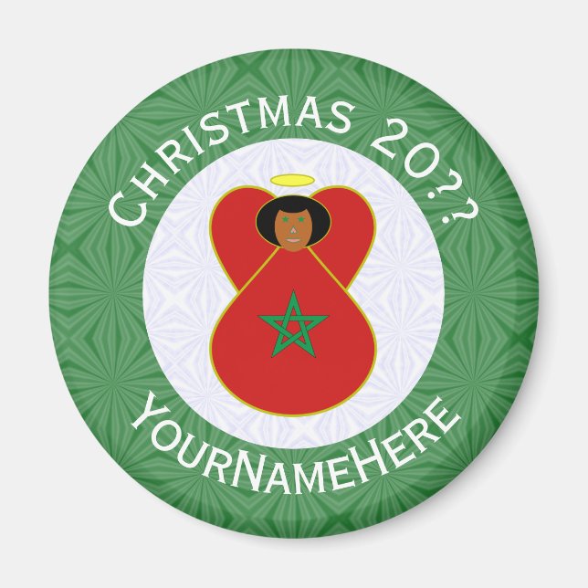 Personalisierte Fahne des marokkanischen Heiligen  Magnet (Vorne)