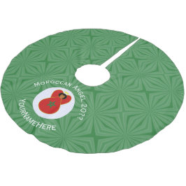 Personalisierte Fahne des marokkanischen Heiligen  Polyester Weihnachtsbaumdecke