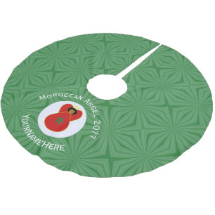 Personalisierte Fahne des marokkanischen Heiligen  Polyester Weihnachtsbaumdecke